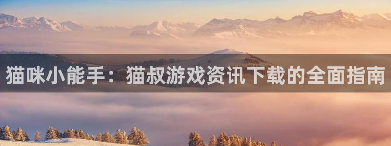 高德娱乐平台官网入口：猫咪小能手：猫叔游戏资讯下载的全面指南