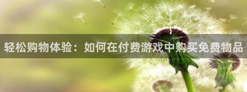 高德娱乐登录地址:轻松购物体验:如何在付费游戏中购买免费物品